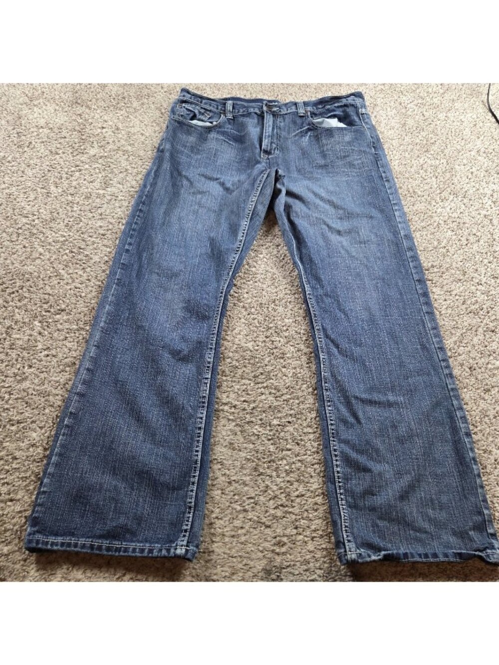 Flypaper Jeans Mens 38x32 Blue Cotton Denim Bootcut Dark Wash